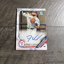 Davis Wendzel 2019 1st Bowman Chrome Auto #CDA-DW Rangers MLB Prospect RC AU