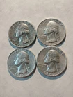 1960 1961 1962 1963 P 🔥Washington Quarters-90% Silver-Lot of 4 $1 Face 🔥#W73