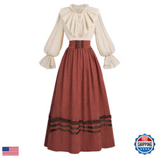 Ltakk Victorian Dress Women Edwardian Dresses 1800S Vintage Medieval