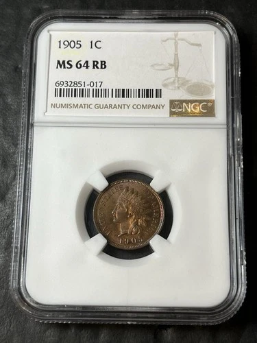 1905 indian head cent ms64 rb