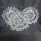 3-Vintage Anchor Hocking Wexford 6" Scallop Edge Plates Dessert Bread