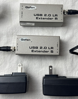 Gefen USB 2.0 LR Extender S & R USB & 2.0 Audio Cat5 Power Supply EXT-USB2.0-LR