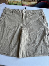 GERRY MEN'S COMFORT 4 WAY STRETCH QUICK DRY UPF TRAIL SHORT KHAKI 40W NWT Su