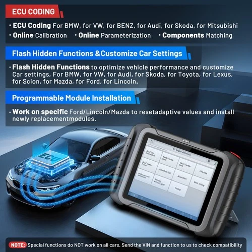 XTOOL D8S V2.0 Auto Diagnostic OBD2 Scanner E.CU Coding Topo Mapping 42+ Resets