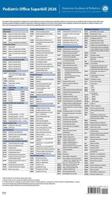 Pediatric Office Superbill 2026 by AAP Committee on Coding and Nomenclature Card