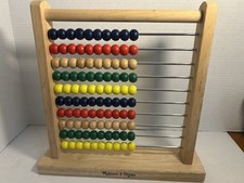 Melissa Doug Abacus - Classic Wooden Educational Counting Toy With 100 Beads