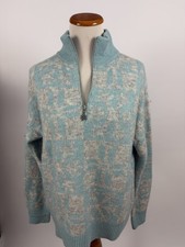LOFT blue soft 1/2 zip pullover sweater Women's S NEW NWT