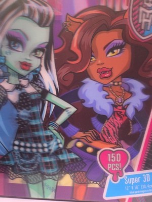 Monster High Super 3D Puzzle 18'' x 12''  150 pcs. Ages 9+ New IN BOX 2011 VTG