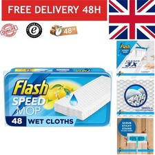 Flash Speedmop Wet Mop Refill Wipes 48 Lemon Scented Floor Cleaning