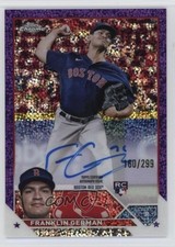 2023 Topps Chrome Rookie Purple Speckle Refractor /299 Franklin German Auto o9a