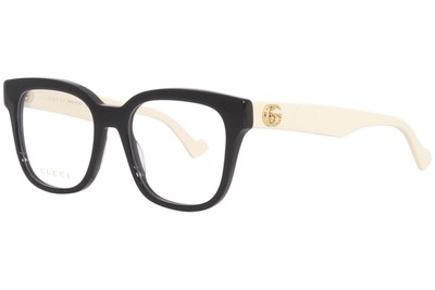 Gucci GG0958O 005 Eyeglasses Frame Women's Black/White Full Rim Square 52-mm