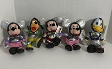 5 Disney Store Spaceman Mickey Minnie Mouse 2x/Pluto/Donald Plush Bean Bags