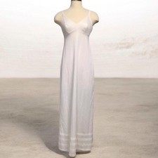 Vintage GOSSARD ARTEMIS Off White w/ Lace Border Long Full Slip SZ 36 Style 8014