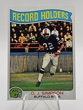1975 Topps Record Holders  O.J. Simpson #355 Buffalo Bills