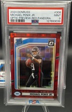 2024 PANINI DONRUSS OPTIC PREVIEW-RED PANDORA #308 MICHAEL PENIX JR. RC PSA 9