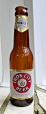 IRON CITY BEER Follow the Pirates 7 oz. Foil Label Bottle Pittsburgh PA Baseball