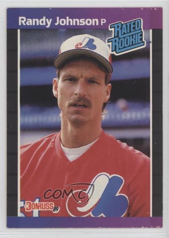 1989 Donruss Rated Rookie Randy Johnson (*Denotes on Back) #42 HOF 0ne3