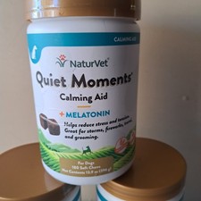 3-Pack NaturVet Quiet Moments Calming Aid Plus Melatonin for Dogs, 180 Soft Chew