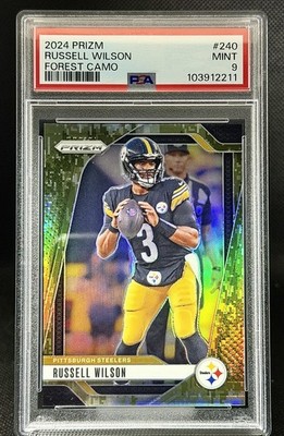 2024 Panini Prizm - Russell Wilson #240 Forest Camo Prizm /15