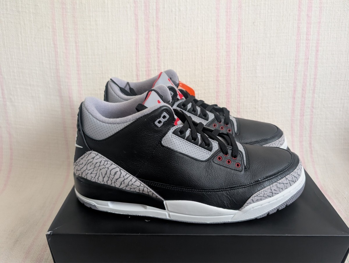 Size 14 - Air Jordan 3 Retro OG 2024 Black Cement for sale online