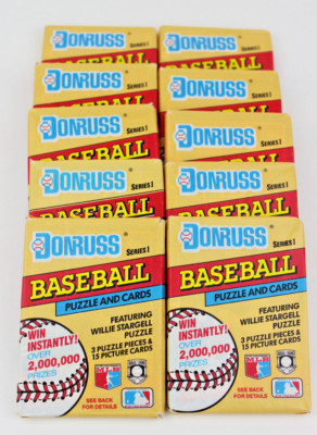 1991 Baseball Cards Donruss puzzle Series One Willie Stargell 10 Sealed Wax Pack