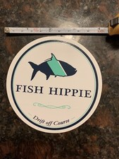 Fish Hippie Navy Aqua 4 Round Sticker Decal Car Drift Off Course New Fish Hippie Navy Aqua 4 Round Sticker Decal Car Drift Off Course New