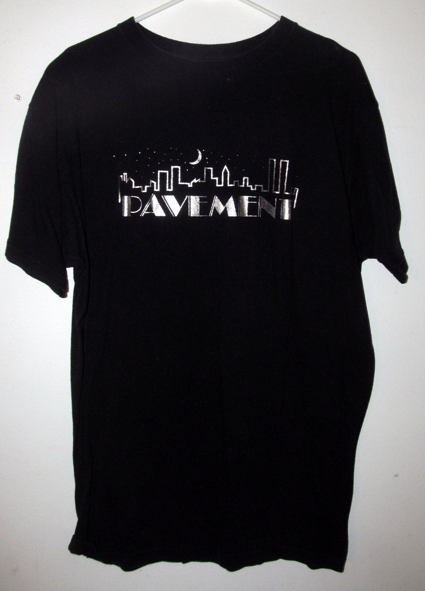 Vintage PAVEMENT 90s Indie Rock Skyline Shirt Black XL Original 