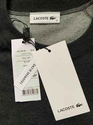 LACOSTE CREW NECK TWO-PLY JERSEY SWEATER JUMPER AF1105 EL6 NEW SIZE UK 12 EUR 40 - Picture 6 of 9