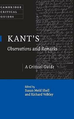 Kant's Observations and Remarks A Critical Guide Shell Velkley Hardback