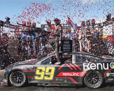 AUTOGRAPHED 2022 Daniel Suarez 99 Victory Lane SONOMA RACE WIN 1st Career Cup