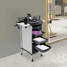 Salon Trolley Cart with 4 Wheels, 6-Tier Drawer-Type Salon Cart for Hair Stylist