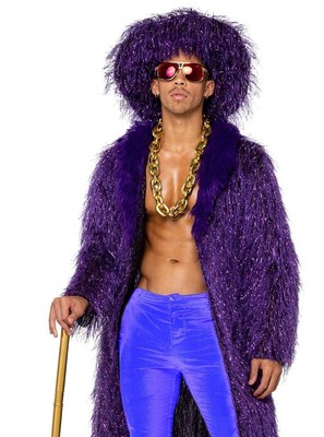 2 Pc Men's High-Roller Pimp Halloween Cosplay Costume