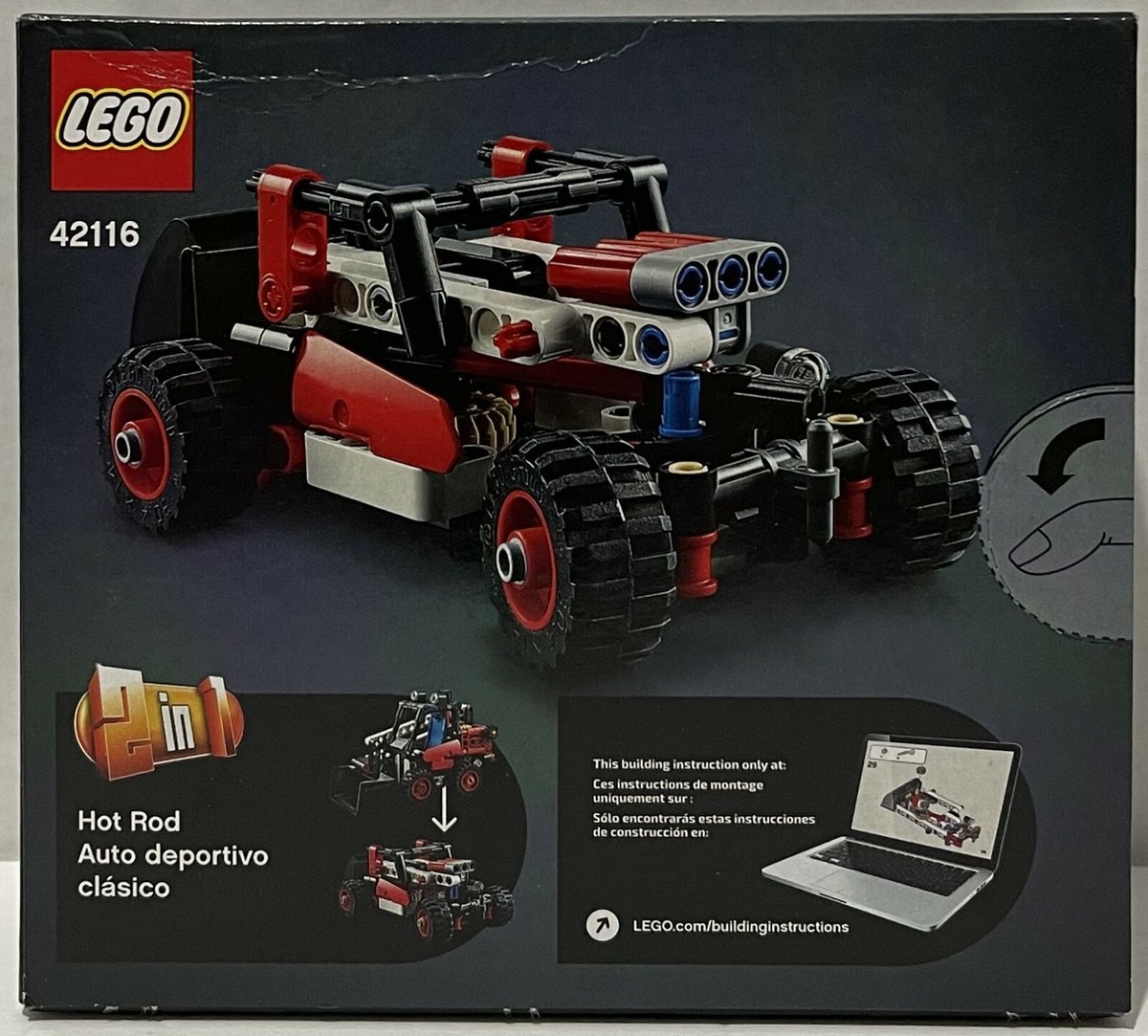 LEGO Technic 42116 Skid Steer Loader Building Toy 139pcs 7+