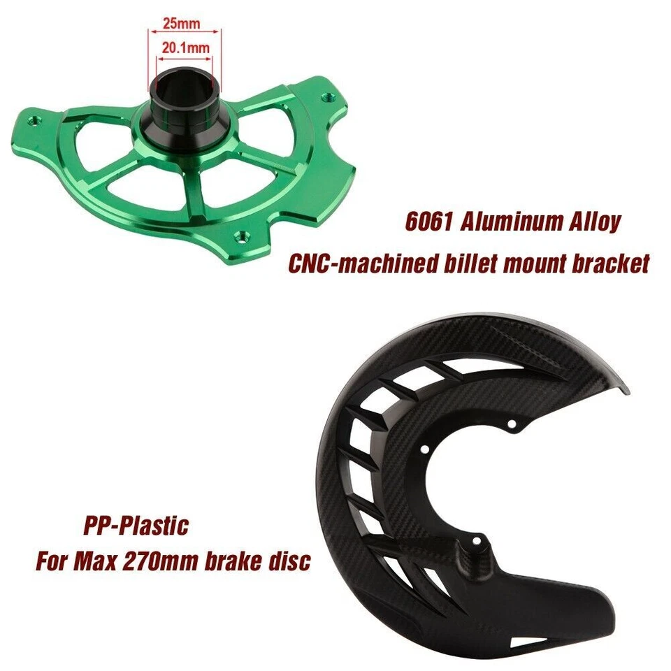 Cubierta protectora de disco de freno delantero de 20 mm para Kawasaki KX 250 KX 250F KX 450F KLX450R Foto 4 de 4