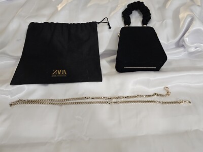 ZARA BLACK GOAT LEATHER SMALL BAG