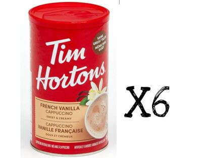 6x Tim Hortons French Vanilla Instant Cappuccino 454g /16oz EACH -Canada FRESH