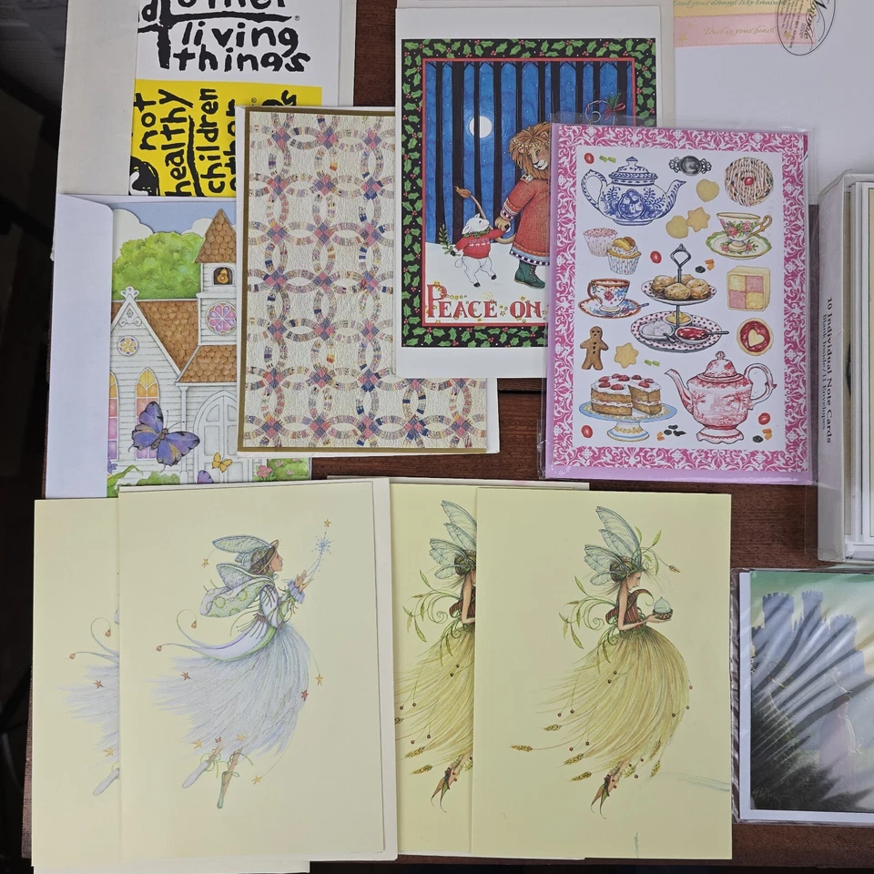 Lot of 30+ Assorted Greeting Cards - Fairy, Floral, Artistic, & Asian Designs - Image 2 of 4