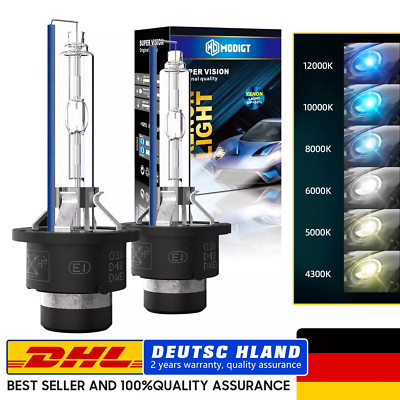 2x XENON BRENNER D2S 6000K 8000K 10000K 12000K 35W SCHEINWERFERLAMPE AUTOLAMPE