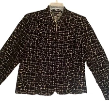 MOLLY & MAX Woman’s Jacket Large Black  Silver  Holiday Career