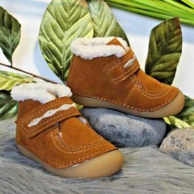 KICKERS SOETNIC Gr. 20 Kinder Babyschuhe Lauflernschuhe Leder Lammfell warm Neu