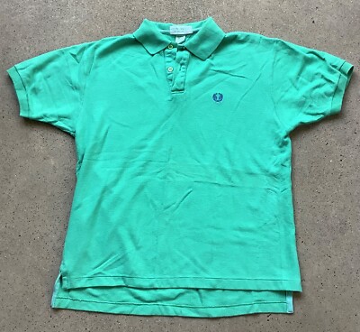Vtg 80s Fred Perry Sportswear Polo Shirt Cotton Pique Green Single