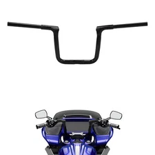Vivid Black 10'' Rise Ape Hanger Bar Handlebar For Harley CVO Road Glide 23-25