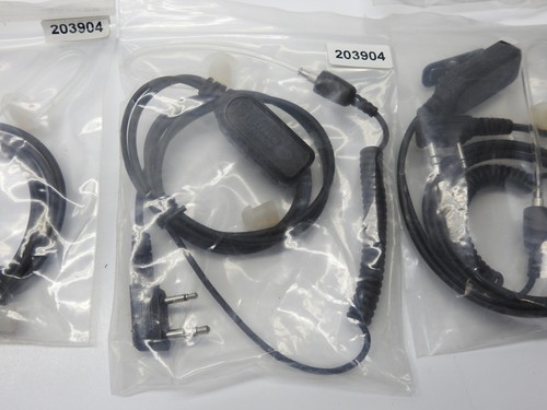 (18) 203904 Headset Surveillance w/ PTT Connector Style K1 Kenwood Two-Wire PTT - Picture 2 of 4