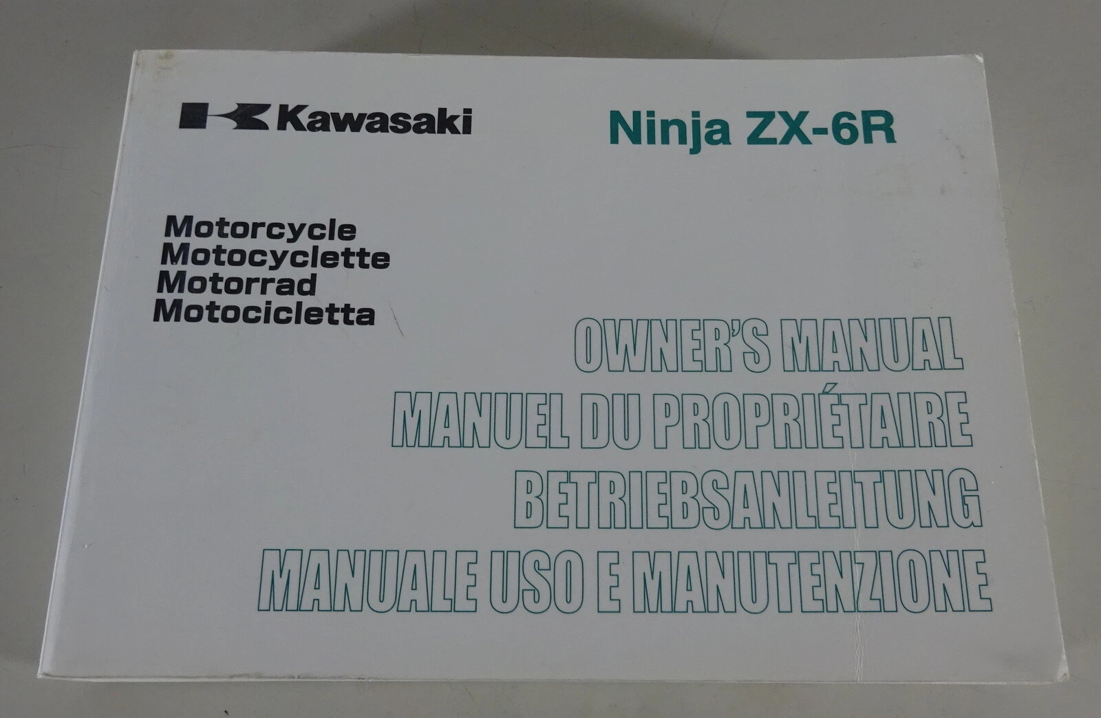Owner's Manual Kawasaki Ninja ZX-6 R Stand 12/2004