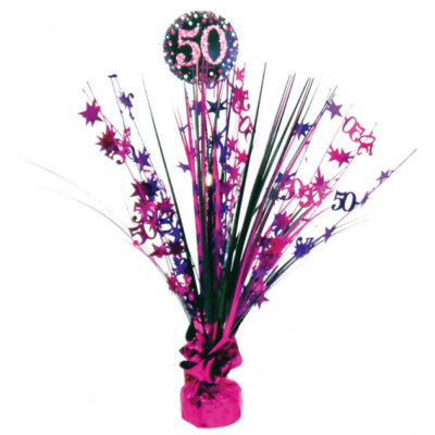 50. Geburtstag Dekoration mit Zahl 50 Deko runder Geburtstag Party Tisch pink