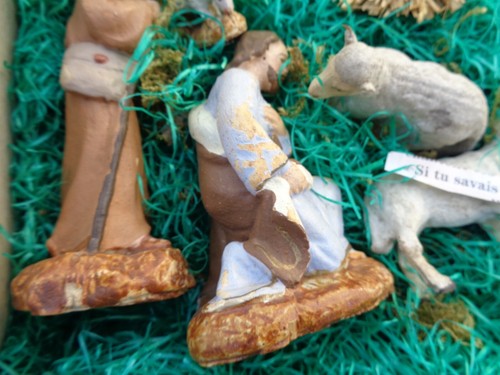 Lotto Alumni Santon Di Provenza Presepe Natale Gesù Terra Cera French Antico - Picture 4 of 5