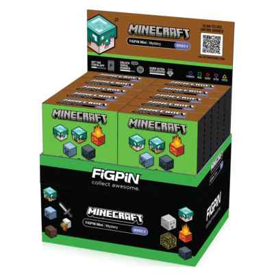 FiGPiN Minecraft Series Mystery Mini Sealed Case of 10 In Hand