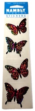 Hambly Studios Prismatic Stickers Butterflies Factory Sealed 1 Sheet NIP Bug VT 