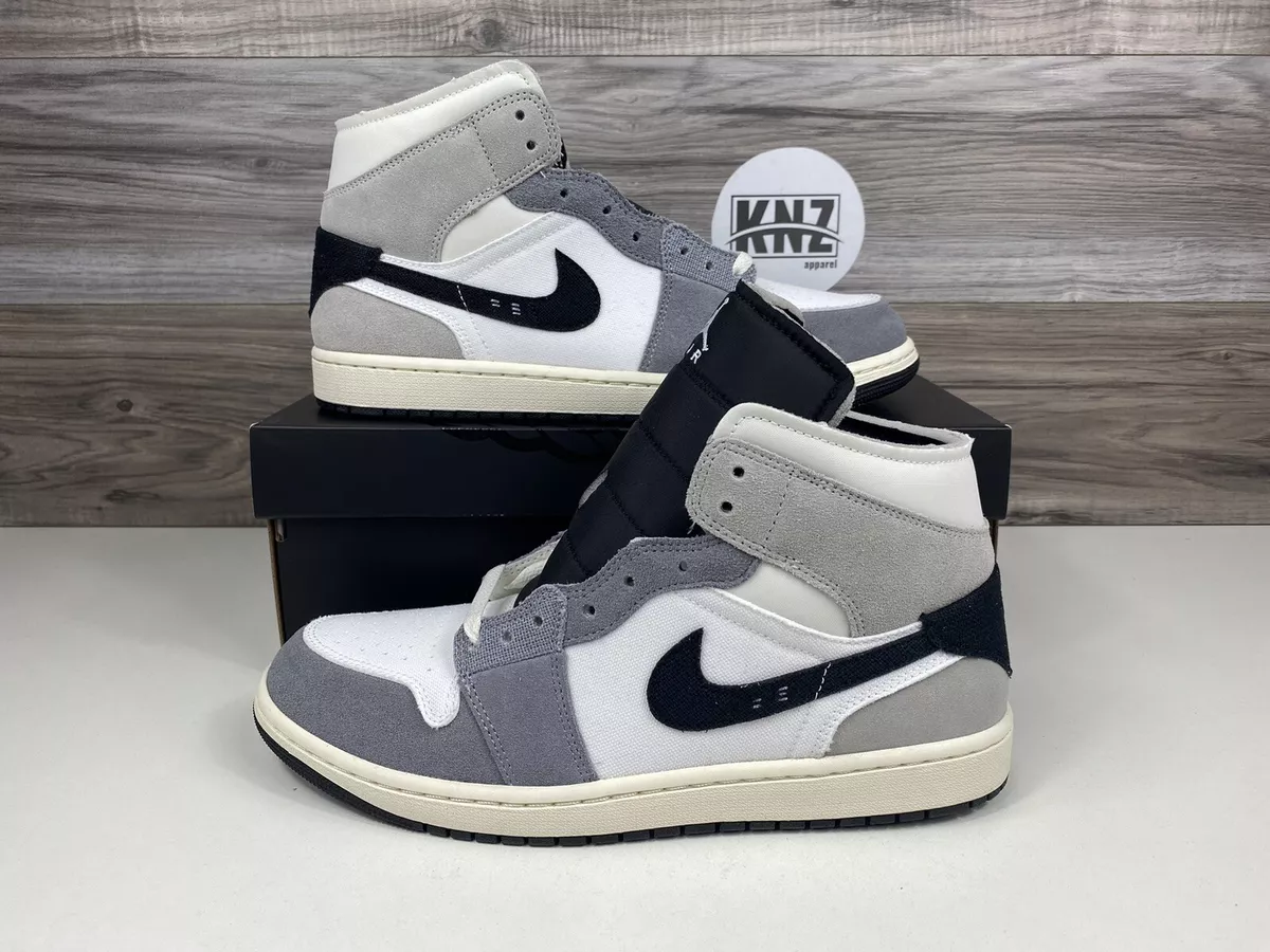 nike Mens Air Jordan 1 Mid Shoes, Cement Grey/White