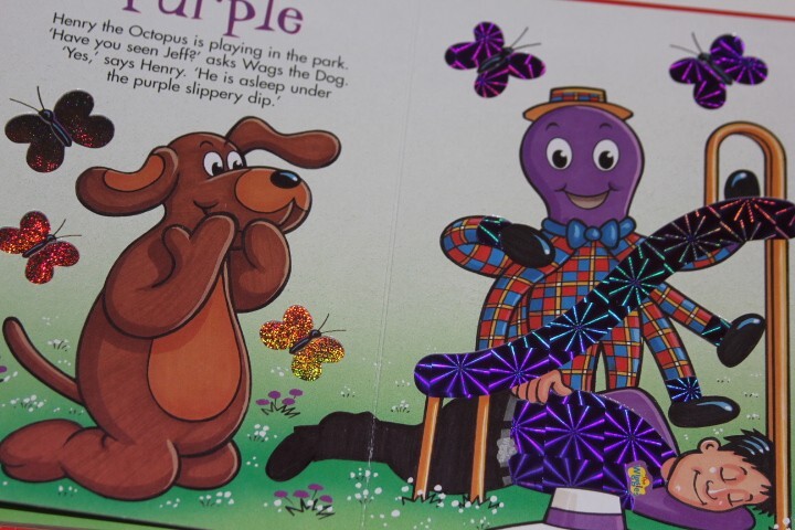 Wiggles 2000 Learn your Colours Sparkle Book with 2 2003 Wiggles ticket ...